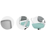 Fotel biurowy z mikrosiatki Sofotel Wizo biało-zielony