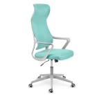 Fotel biurowy z mikrosiatki Sofotel Labi miętowy