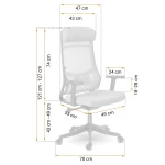 Fotel biurowy z mikrosiatki Sofotel Brema szary