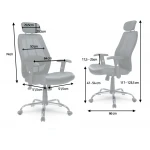 Fotel biurowy z mikrosiatki Sofotel Monaco 