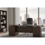 Fotel gabinetowy ze skóry Sofotel 355 czarny