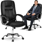 Fotel gabinetowy ze skóry Sofotel 355 czarny