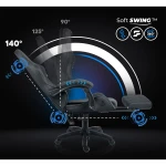 Fotel gamingowy obrotowy krzesło gracza podnóżek kubełkowy Lokar Sofotel