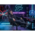 Fotel gamingowy obrotowy krzesło gracza podnóżek kubełkowy Lokar Sofotel