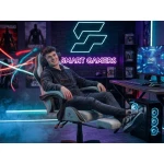 Fotel gamingowy obrotowy krzesło gracza podnóżek kubełkowy Lokar Sofotel