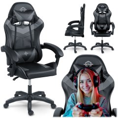 Fotel gamingowy Sofotel Draknor czarno-szary