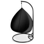 Fotel ogrodowy wiszący Hawana Duo czarny + szare poduszki Sofotel