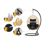 Fotel ogrodowy wiszący Sabana Sofotel jasno brązowy