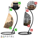 Fotel ogrodowy wiszący Sabana Sofotel jasno brązowy