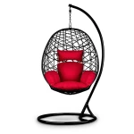 Fotel ogrodowy wiszący Sabana czarny + czerwony