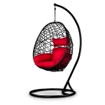 Fotel ogrodowy wiszący Sabana czarny + czerwony
