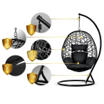 Fotel ogrodowy wiszący Sabana Sofotel czarny