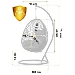 Fotel ogrodowy wiszący Sabana Sofotel czarny