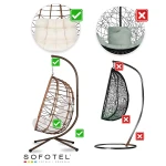 Fotel ogrodowy wiszący Tihuana brązowy  + jasno beżowe poduszki Sofotel