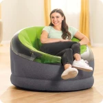 Fotel welurowy Empire zielony INTEX 66582