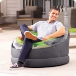 Fotel welurowy Empire zielony INTEX 66582