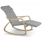 Fotel wypoczynkowy bujany Suzi - jasnoszary