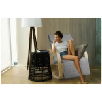 Fotel wypoczynkowy bujany Suzi - jasnoszary