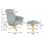 Fotel masujący z podnóżkiem + podgrzewacz Sofotel