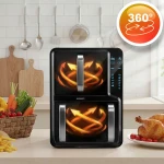 Frytkownica beztłuszczowa dwukomorowa pionowa 12 l Air fryer frytownica Berdsen 2800W BD-664 