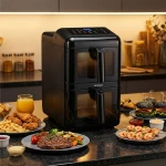 Frytkownica beztłuszczowa dwukomorowa pionowa 11.6 l Air fryer frytownica Berdsen 3000W BD-663