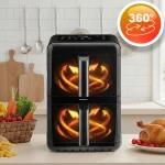 Frytkownica beztłuszczowa dwukomorowa pionowa 11.6 l Air fryer frytownica Berdsen 3000W BD-663