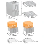 Frytkownica beztłuszczowa dwukomorowa pionowa 11.6 l Air fryer frytownica Berdsen 3000W BD-663