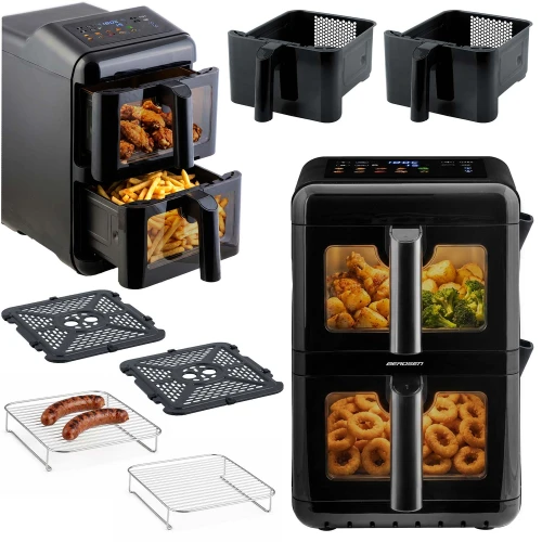 Frytkownica beztłuszczowa dwukomorowa pionowa 11.6 l Air fryer frytownica Berdsen 3000W BD-663