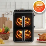 Frytkownica beztłuszczowa dwukomorowa pionowa 11.6 l Air fryer frytownica Berdsen 3000W BD-663