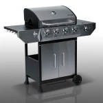 Grill gazowy ogrodowy żeliwny ruszt z pokrywą 4+1 palniki Berdsen BD-896