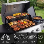 Grill gazowy ogrodowy żeliwny ruszt z pokrywą 4+1 palniki Berdsen BD-896