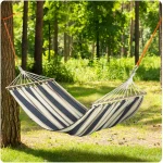 Hamak ogrodowy Bahama Double biało-niebieski Sofotel 