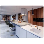 Hoker barowy z oparciem Castel czarny - 2 szt