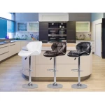 Hoker barowy z oparciem Castel brązowy