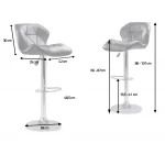 Hoker barowy z oparciem Castel brązowy