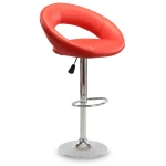 Hoker barowy z oparciem Forza Czerwony