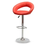 Hoker barowy z oparciem Forza Czerwony