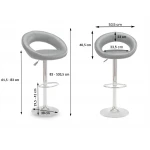 Hoker barowy z oparciem Forza Czerwony