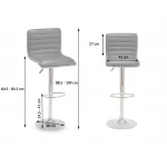 Hoker barowy z oparciem Malva Biały