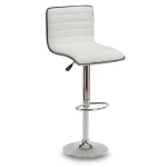 Hoker barowy z oparciem Malva Biały