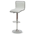 Hoker barowy z oparciem Malva Biały