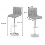 Hoker barowy z oparciem Monro Czerwony