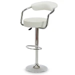 Hoker barowy z oparciem Soho Biały