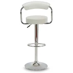 Hoker barowy z oparciem Soho Biały