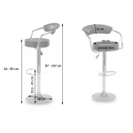 Hoker barowy z oparciem Soho Czerwony