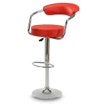Hoker barowy z oparciem Soho Czerwony