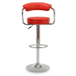Hoker barowy z oparciem Soho Czerwony