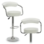 Hoker barowy z oparciem Soho Biały