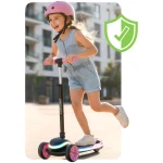 Hulajnoga trójkołowa dla dzieci balansowa LED Ricokids Leddi - czarno-różowa