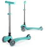 Hulajnoga trójkołowa dla dzieci balansowa świecąca w ciemności Ricokids Glow - turkusowa